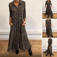 Laden Sie das Bild in den Galerie-Viewer, Bedrucktes Kleid mit Reverstasche