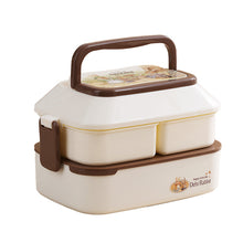 Laden Sie das Bild in den Galerie-Viewer, Doppelschichtige Lunchbox für Kinder mit Kaninchenmuster