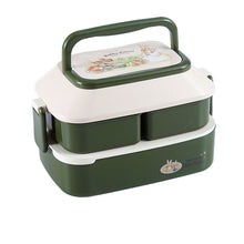 Laden Sie das Bild in den Galerie-Viewer, Doppelschichtige Lunchbox für Kinder mit Kaninchenmuster