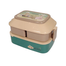 Laden Sie das Bild in den Galerie-Viewer, Doppelschichtige Lunchbox für Kinder mit Kaninchenmuster