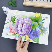 Laden Sie das Bild in den Galerie-Viewer, 3D Handgemachte Blume Grußkarte