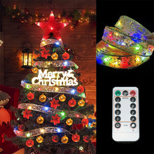 Laden Sie das Bild in den Galerie-Viewer, Band Weihnachtsbaumschmuck Lichterkette
