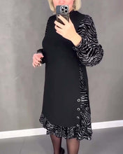 Laden Sie das Bild in den Galerie-Viewer, Imitiertes zweiteiliges bedrucktes Kleid