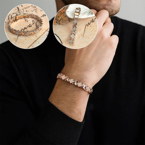 Elegantes Blumenarmband aus Kupfer