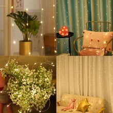 Laden Sie das Bild in den Galerie-Viewer, Sakerplus LED-Kupfer-Lichtervorhang mit USB-Fernbedienung
