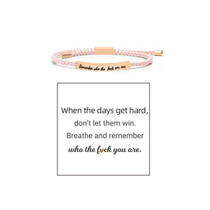 Geflochtenes, verstellbares Inspire-Armband