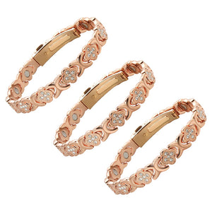 Elegantes Blumenarmband aus Kupfer