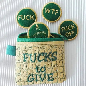 Große Tüte F*cks zum Verschenken Zipper Pouch