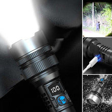 Laden Sie das Bild in den Galerie-Viewer, Wasserdichte wiederaufladbare Digitalanzeige 2-in-1-Taschenlampe