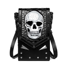 Laden Sie das Bild in den Galerie-Viewer, Punk Stil Totenkopf Mini Gürteltasche