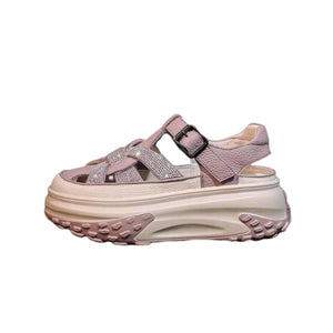 Sportliche Sandalen mit Künstliche Diamanten
