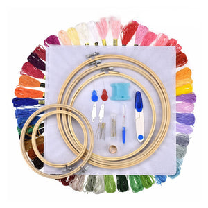 Kleines Blumenrahmen-Stickset