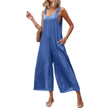 Laden Sie das Bild in den Galerie-Viewer, Gestreifter, bedruckter Tank-Top-Jumpsuit für Damen
