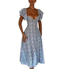 Laden Sie das Bild in den Galerie-Viewer, Neues Spitzenkleid mit Lotusärmeln für Frühling und Herbst