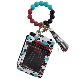 Stylischer Kartenhalter mit Silikon-Perlen-Armband