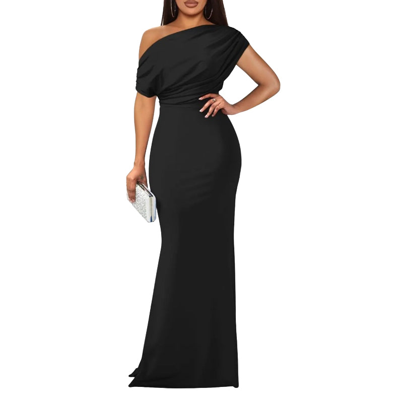 Ärmelloses, schulterfreies Kleid