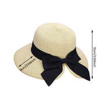 Laden Sie das Bild in den Galerie-Viewer, Sonnenschirm Strohhut mit Schleife