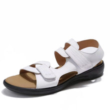 Laden Sie das Bild in den Galerie-Viewer, Lässige bequeme Damen-Sandalen aus Leder mit Klettverschluss
