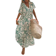 Laden Sie das Bild in den Galerie-Viewer, Kurzarmkleid mit Aufdruck