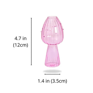 Handgefertigte Pilzknospenvase aus Glas