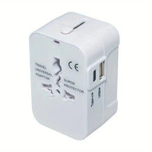 Laden Sie das Bild in den Galerie-Viewer, Universeller Reiseadapter mit zwei USB-Anschlüssen
