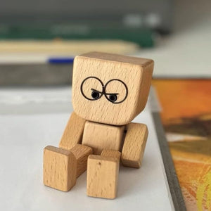 Wackelnde Holzmann-Figur