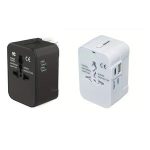 Universeller Reiseadapter mit zwei USB-Anschlüssen