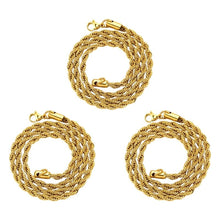 Laden Sie das Bild in den Galerie-Viewer, Halskette mit gedrehter Kordelkette aus Edelstahl