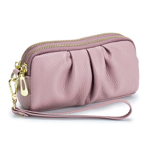 Handy-Tasche mit doppeltem Reißverschluss