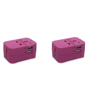Universeller Reiseadapter mit zwei USB-Anschlüssen