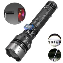 Laden Sie das Bild in den Galerie-Viewer, Wasserdichte wiederaufladbare Digitalanzeige 2-in-1-Taschenlampe