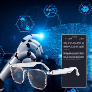 Intelligente Brille und Kopfhörer für simultane Übersetzung