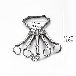 Totenkopf-Knochen-Ring-Armband