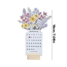 Laden Sie das Bild in den Galerie-Viewer, 2024 Schreibtischkalender mit Holzrahmen