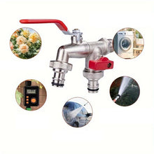 Laden Sie das Bild in den Galerie-Viewer, Zinklegierung Dual Outlet Wasserhahn für Gartenarbeit