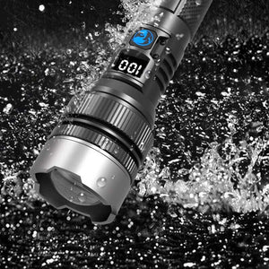 Wasserdichte wiederaufladbare Digitalanzeige 2-in-1-Taschenlampe