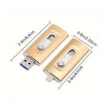 Laden Sie das Bild in den Galerie-Viewer, 3-in-1 USB-Stick mit hoher Kapazität und Fingerabdruckschutz