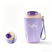 Laden Sie das Bild in den Galerie-Viewer, Edelstahl-Isolier-Reisetasse für Kaffee