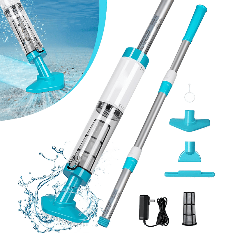 3-in-1 kabelloser, wiederaufladbarer Poolsauger mit leistungsstarkem Motor