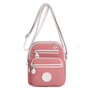 Nylon-Umhängegürteltasche für Damen mit mehreren Taschen