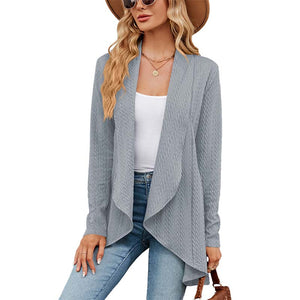 Langärmlige Strickjacke, Mantel