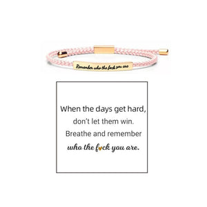 Geflochtenes, verstellbares Inspire-Armband