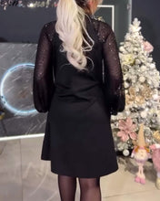 Laden Sie das Bild in den Galerie-Viewer, Modisches Kleid mit langen Ärmeln und Pailletten