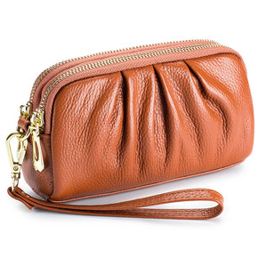 Handy-Tasche mit doppeltem Reißverschluss