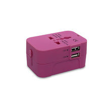 Laden Sie das Bild in den Galerie-Viewer, Universeller Reiseadapter mit zwei USB-Anschlüssen