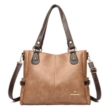 Laden Sie das Bild in den Galerie-Viewer, Helle Farbe Handtasche Kreuzbody Lederhandtasche
