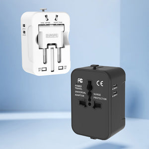 Universeller Reiseadapter mit zwei USB-Anschlüssen
