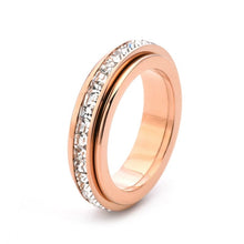 Laden Sie das Bild in den Galerie-Viewer, Drehbarer Einreihiger Diamant-Spinner-Ring