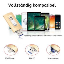 Laden Sie das Bild in den Galerie-Viewer, 3-in-1 USB-Stick mit hoher Kapazität und Fingerabdruckschutz