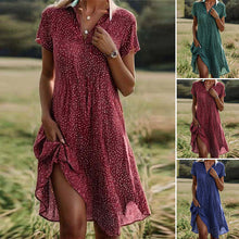 Laden Sie das Bild in den Galerie-Viewer, Florales Kleid mit Revers